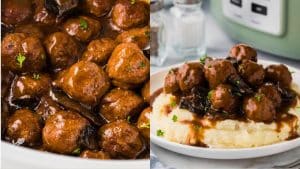 Slow Cooker Salisbury Steak Meatballs