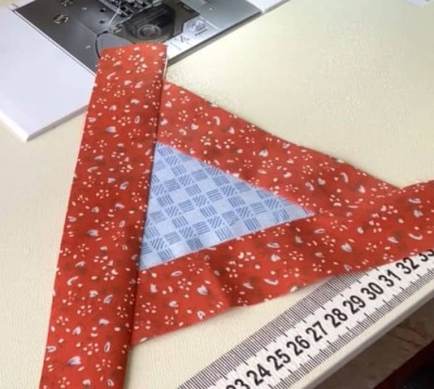 Triangle and Strip Fusion Table Runner Quilt - DIY Joy