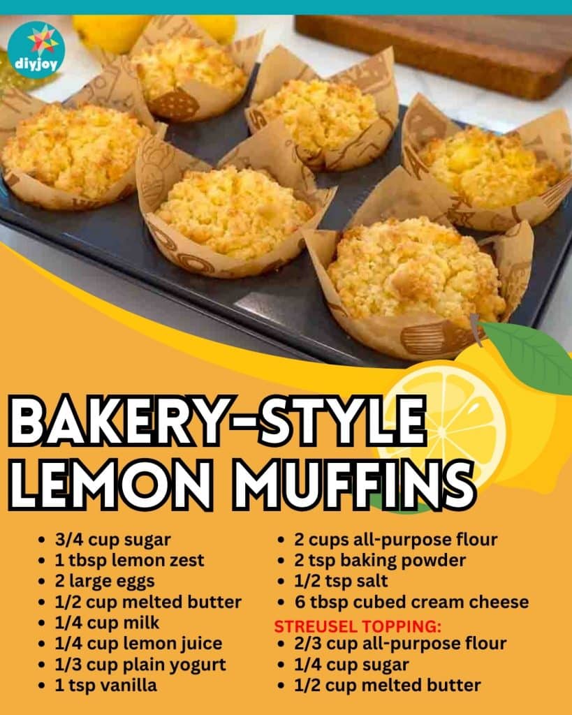 Bakery-Style Lemon Muffins 