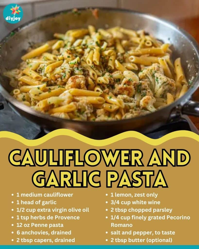 Cauliflower and Garlic Pasta 