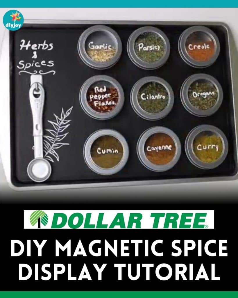 DIY Dollar Tree Magnetic Spice Display