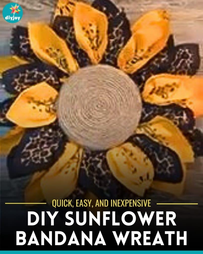 DIY Sunflower Bandana Wreath