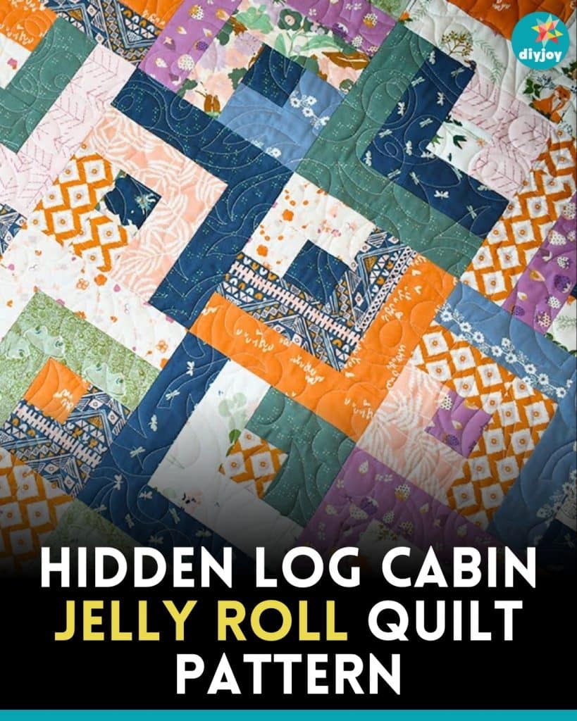 Hidden Log Cabin Jelly Roll Quilt Pattern