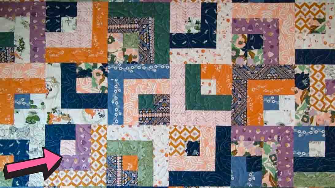 Hidden Log Cabin Jelly Roll Quilt Pattern | DIY Joy Projects and Crafts Ideas