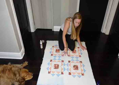 How to Baste a Quilt Using Spray Adhesive - DIY Joy