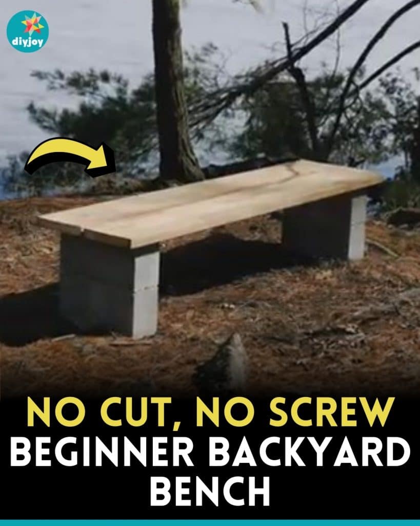 No-Cut, No-Screw Beginner Backyard Bench