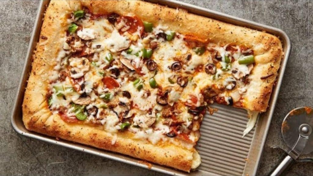 Cheese-Stuffed Sheet Pan Pizza