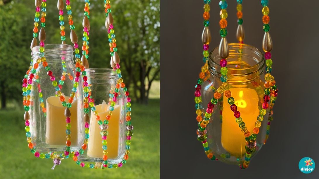 Easy DIY Beaded Planter Lantern Tutorial Easy DIY Beaded Planter Lantern Tutorial, A higher-ticket item with a countable bead cost, which is a useful thing to have