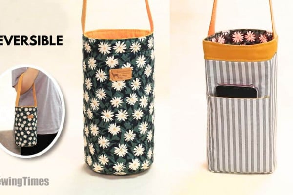 DIY Reversible Bottle Holder Bag