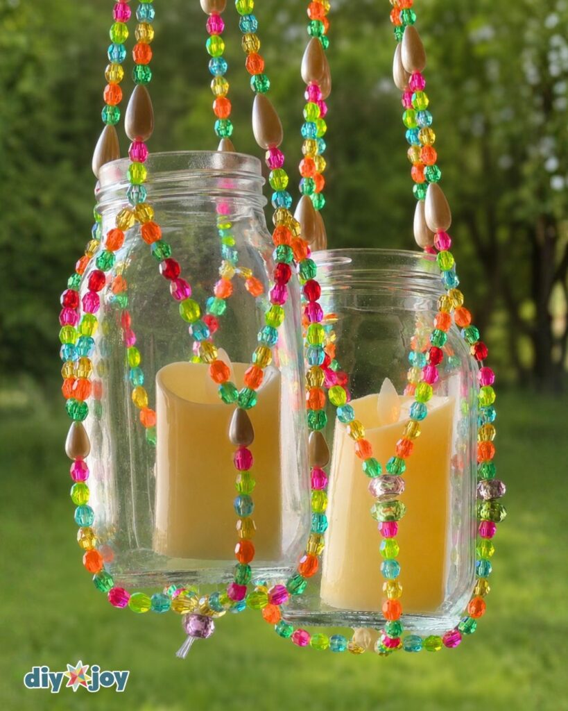 DIY beaded lantern