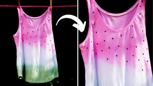 Easy DIY Dip-Dyed Watermelon T-Shirt