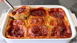 Easy Hamburger Bun Bread Pudding Recipe