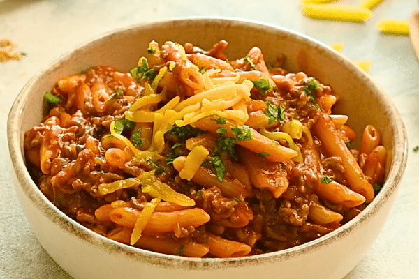 Easy One-Pot Sloppy Joe Pasta Recipe