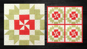 Easy Peppermint Bark Quilt Block Tutorial