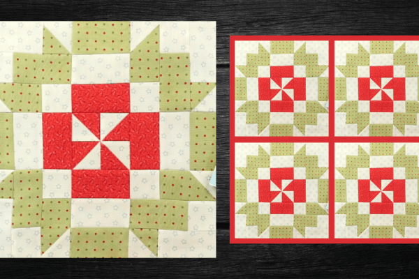 Easy Peppermint Bark Quilt Block Tutorial