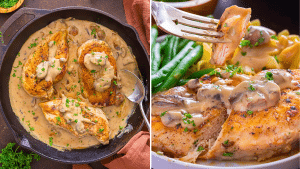 Easy Skillet Cream of Mushroom Chicken Recipe