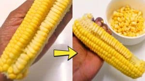 Quick Way to Remove Corn Kernels