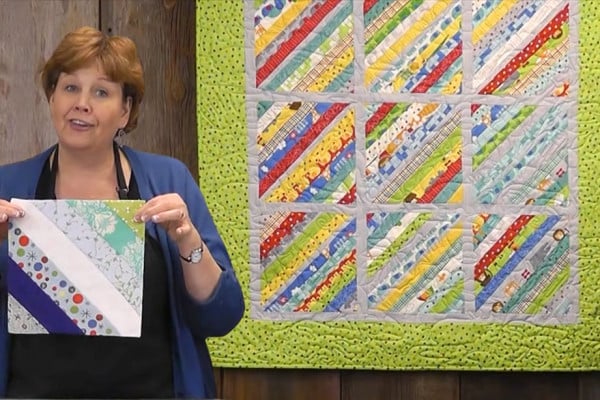 String Quilt Using Fabric Scraps With Jenny Doan
