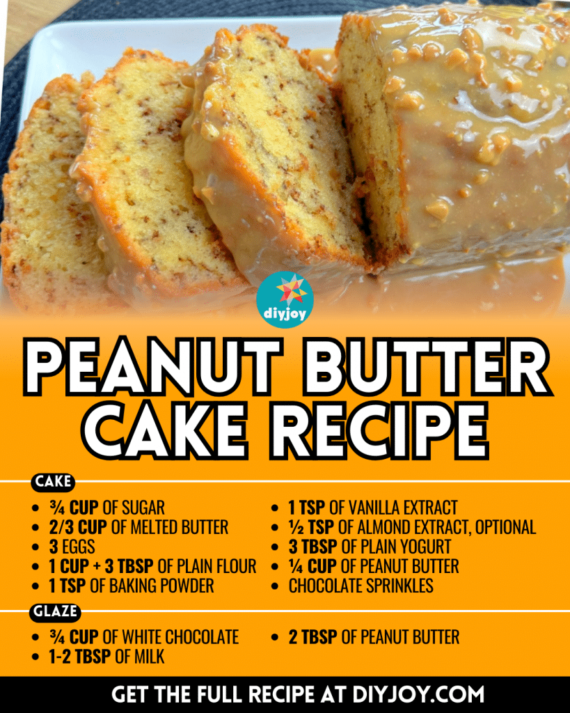 Super easy peanut butter cake recipe diy joy