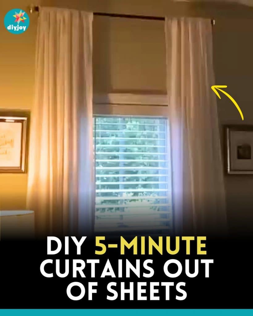 DIY 5-Minute Curtains Out of Sheets