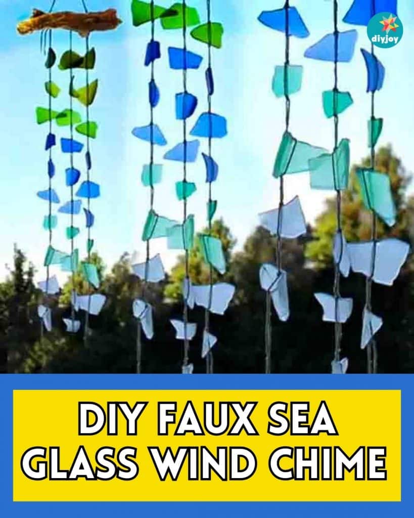 DIY Faux Sea Glass Wind Chime