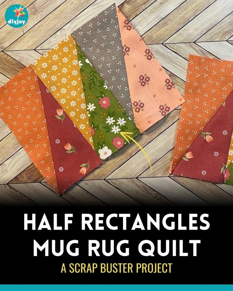 Half Rectangles Mug Rug Quilt Tutorial