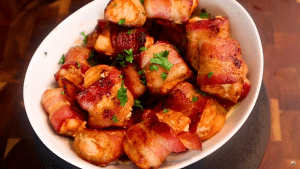 Easy Bacon-Wrapped Salmon Bites Recipe