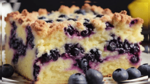 Easy Keto Lemon Blueberry Cake Recipe