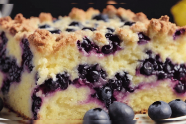 Easy Keto Lemon Blueberry Cake Recipe