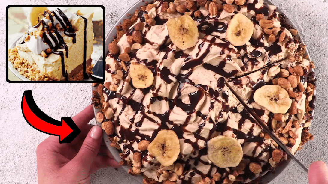 Easy Peanut Butter Banana Icebox Pie Recipe | DIY Joy Projects and Crafts Ideas