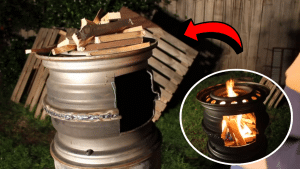 Easy Repurposed Tire Rim Fire Pit