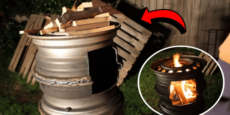 Easy Repurposed Tire Rim Fire Pit | DIY Joy Projects and Crafts Ideas