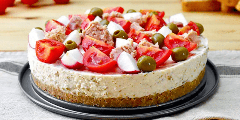 Easy Tuna & Olive Cheesecake Recipe | DIY Joy Projects and Crafts Ideas