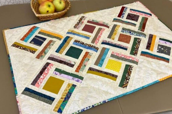 Fabric Scrap Patchwork Block For Beginners