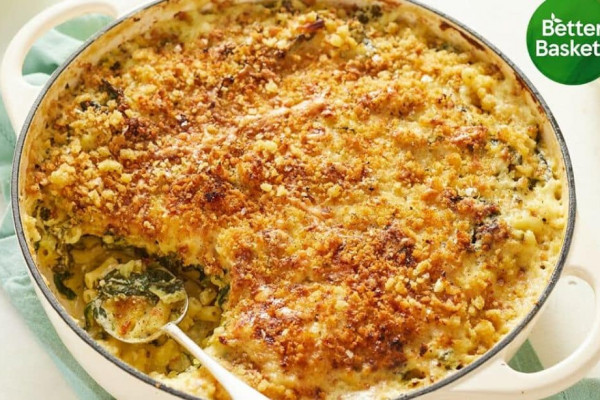 Jamie Oliver's One Pan Greens Pasta Bake