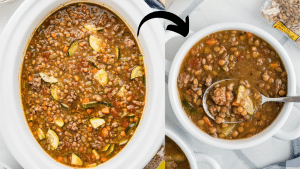 Crockpot Sausage Lentil Soup Recipe