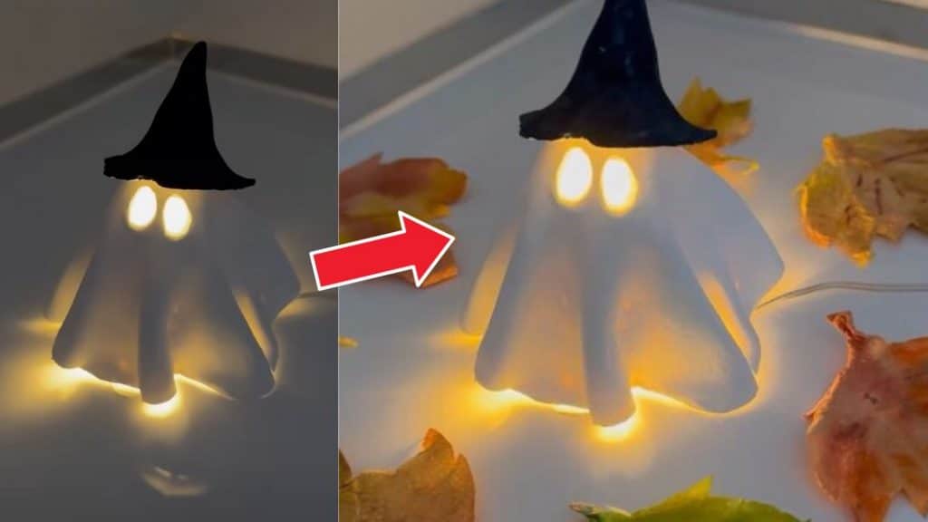 DIY Clay Ghost For Halloween