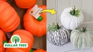 DIY Dollar Tree Mop Pumpkins