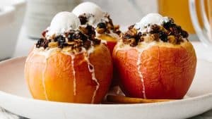 Easy Baked Apples With Cinnamon Oat Filling