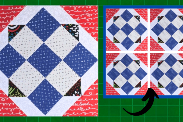 Easy Block and Tackle Quilt Block