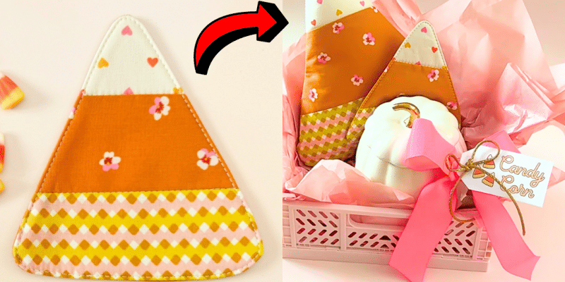 Easy Candy Corn Coaster Sewing Tutorial | DIY Joy Projects and Crafts Ideas