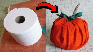 Easy No-Sew Toilet Paper Pumpkin Tutorial