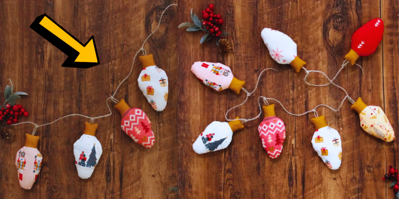 Fabric Holiday Light Garland Sewing Tutorial | DIY Joy Projects and Crafts Ideas