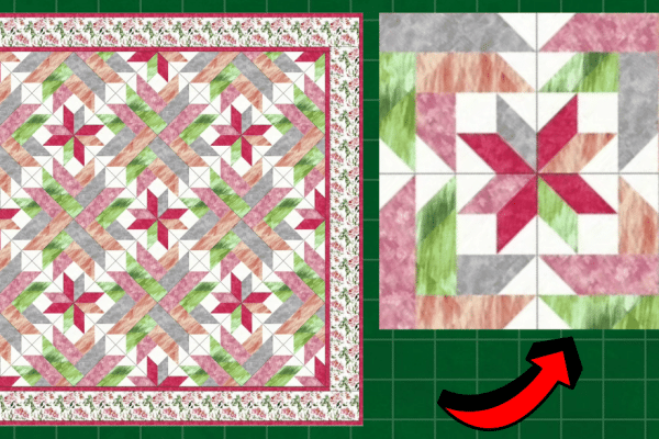 How to Make Spring Roses Quilt Block