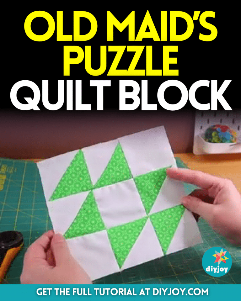 Old Maid S Puzzle Quilt Block Tutorial Diy Joy