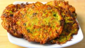 Crispy Healthy Zucchini Fritters