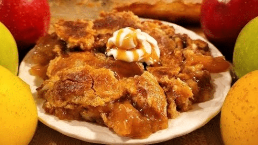 4-Ingredient Caramel Apple Dump Cake Recipe
