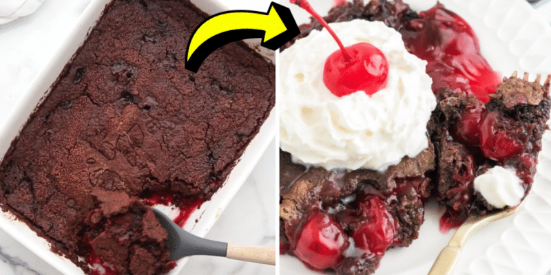 Chocolate Cherry Dump Cake Recipe | DIY Joy Projects and Crafts Ideas