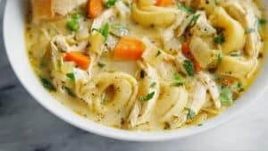 Creamy Chicken Tortellini Soup