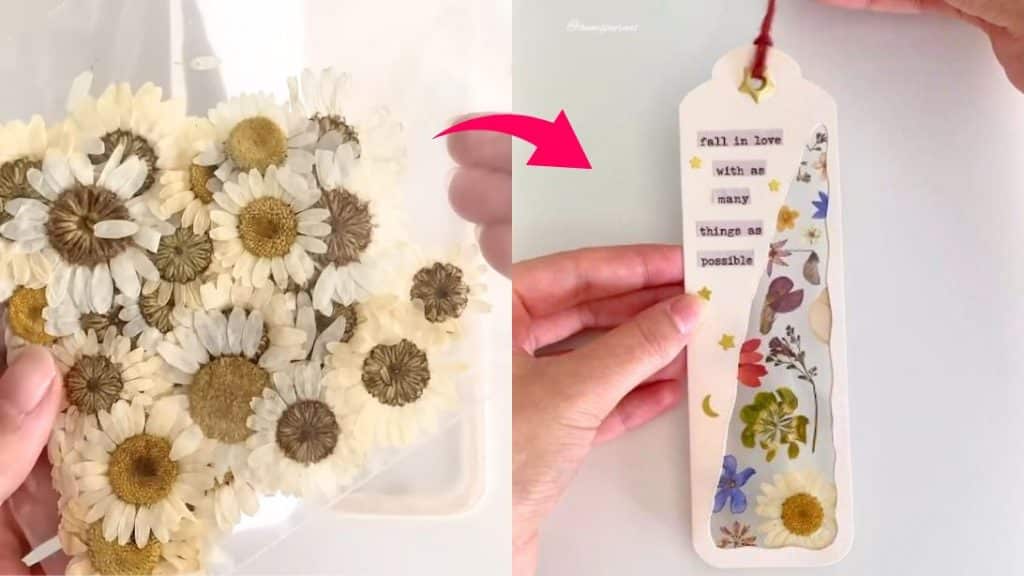 DIY Creative Boomark With Dried Flowers